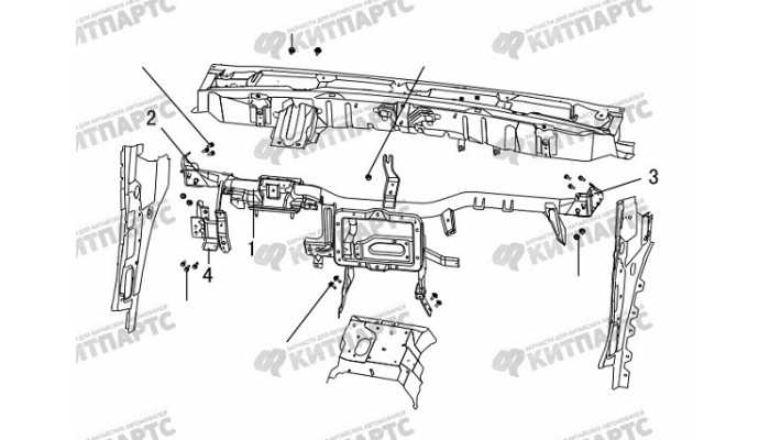 Кронштейн панели приборов Great Wall Hover H5