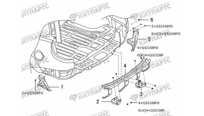 Кронштейн заднего бампера Great Wall Hover H5