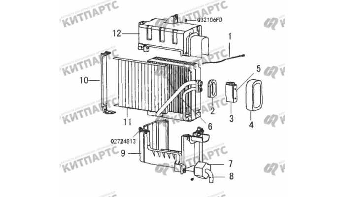 Радиатор кондиционера салонный Great Wall Wingle 3